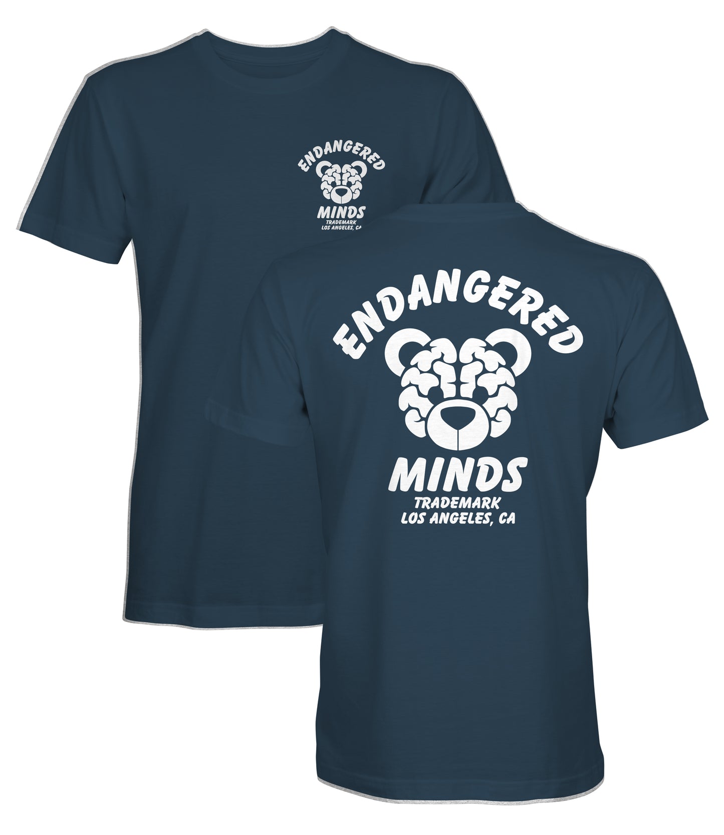 TRADEMARK TEE-PETROL BLUE/WHITE