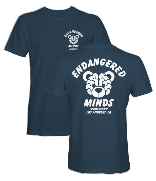 TRADEMARK TEE-PETROL BLUE/WHITE